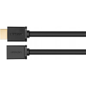 Ugreen 10142 HDMI (гнездо) - HDMI (папа) кабель удлиннитель 19 pin 1.4v 4K 60Hz ARC 30AWG 2m Черный
