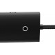 Baseus Lite sērijas centrmezgls 4in1 USB līdz 4x USB 3.0, 25cm (melns)