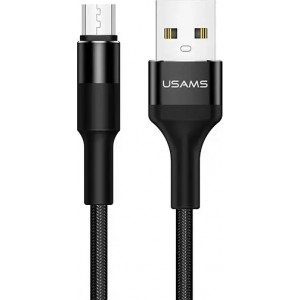 Usams Braided cable U5 2A micro USB black/black 1.2m SJ224USB01 (US-SJ224)