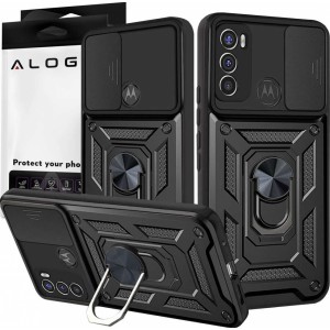 Alogy Camshield Stand Ring Armored Camera Case for Motorola Moto G60 Black