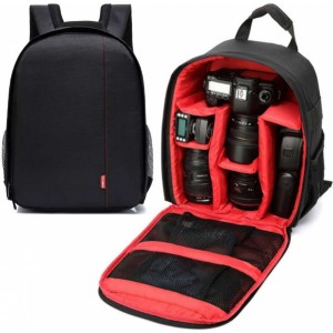 Alogy Waterproof backpack Alogy bag for camera photographic equipment and accessories capacious Black and red