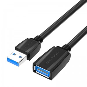 Vention pagarinājuma kabelis USB 3.0, vīriešu USB uz sieviešu USB, Vention 3m (melns)