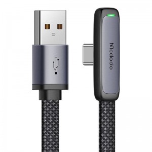 Mcdodo USB uz USB-C kabelis Mcdodo CA-3341 6A 90 grādi 1.8m