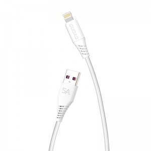 Dudao USB kabelis zibens Dudao L2L 5A, 2m (balts)