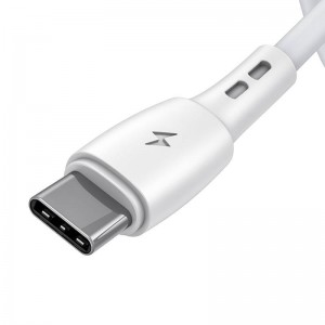 Vipfan USB uz USB-C kabelis Vipfan Racing X05, 3A, 1m (baltā krāsā)