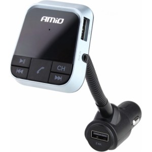 Amio Bluetooth FM raidītājs ar lādētāju 2,4A BT-01