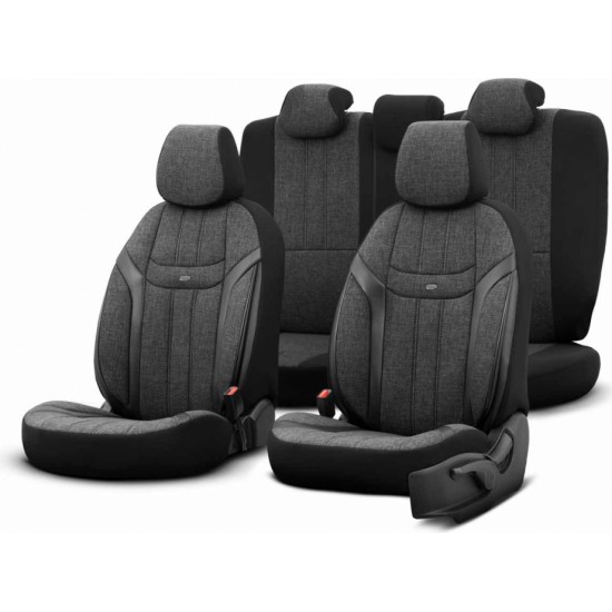 Otom Комплект чехлов на автомобильные сиденья OTOM SWAN 501 BLACK 3-ZIP