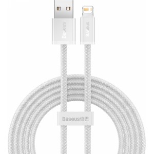 Baseus Dynamic kabelis USB to Lightning, 2.4A, 2m (balts)