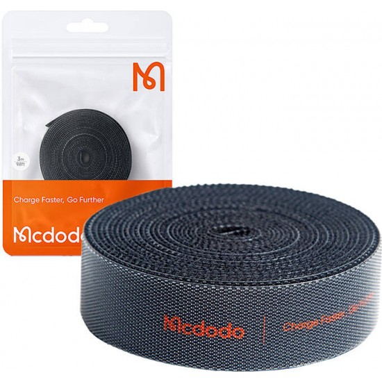 Mcdodo Velcro lente, kabeļu organizators Mcdodo VS-0961, 3m (melns)