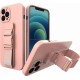Producenttymczasowy Rope Case Silicone Case with Lanyard Purse Lanyard Strap for Samsung Galaxy A23 Pink