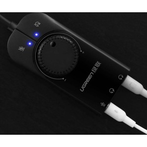 Ugreen External USB sound card UGREEN 15cm (black)