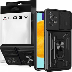 Alogy Etui Alogy Camshield Ring Wallet Case z osłonką na aparat i portfelem do Samsung Galaxy A53 Black