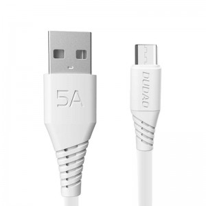 Dudao kabelis USB uz mikro USB Dudao L2M 5A 1m (balts)