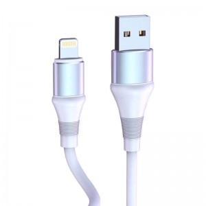 Vipfan USB to Lightning kabelis Vipfan Krāsains X08, 3A, 1.2m (balts)