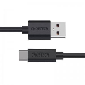 Choetech USB uz USB-C kabelis Choetech AC0002, 1m (melns)