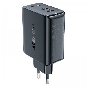 Acefast sienas lādētājs Acefast A29 PD50W GAN 2x USB-C 50W (melns)