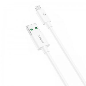 Foneng X67 USB uz mikro USB kabelis, 5A, 1m (balts)