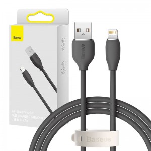 Кабель Baseus Jelly USB к Lightning, 2,4 А, 1,2 м (черный)