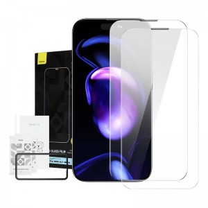 Закаленное стекло Baseus Crystal пыленепроницаемое 0,3 мм для iPhone 14 Pro Max (2 шт.)