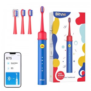 Зубная щетка Bitvae Sonic с приложением для детей, набор подсказок Bitvae BVK7S (синий)