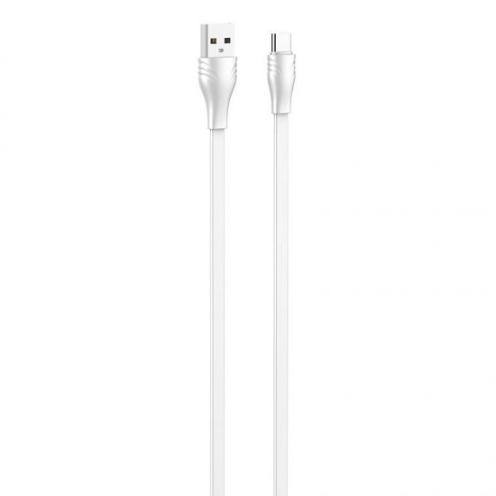 Ldnio kabelis USB uz USB-C LDNIO LS553, 2.1A, 2m (balts)