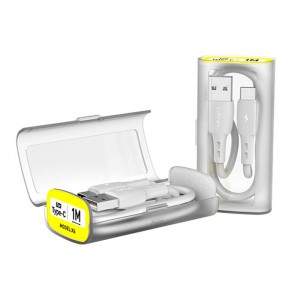 Кабель USB-USB-C, 3А, 1м, Vipfan X06, белый