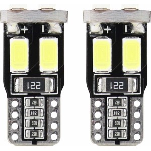 Amio LED CANBUS 6SMD-2 5730 T10 (W5W) Balts