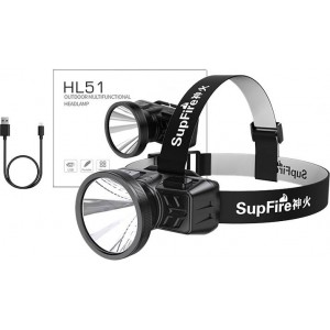 Superfire galvenais lukturis Superfire HL51, 160lm, USB