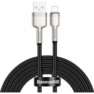 Baseus USB kabelis Lightning Baseus Cafule, 2.4A, 2m (melns)