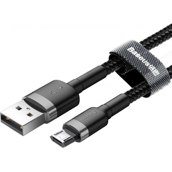 Кабель Baseus Cafule Micro USB 2,4 А 0,5 м (серый + черный)