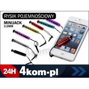 4Kom.pl Stylus for touch screens with a mini jack pendant Phone Tablet MULTICOLOR
