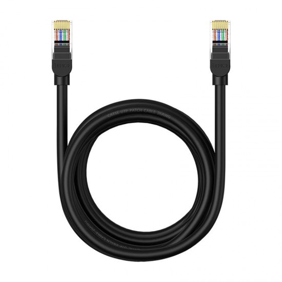 Baseus Ethernet CAT5, 3m tīkla kabelis (melns)