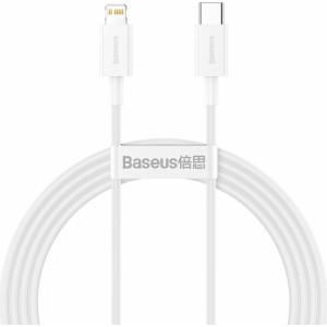 Baseus Superior sērijas kabelis USB-C līdz Lightning, 20W, PD, 1,5m (balts)