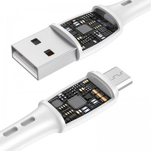 Vipfan USB uz Micro USB kabelis Vipfan Racing X05, 3A, 1m (balts)