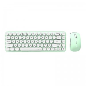 Беспроводная клавиатура Mofii + набор мышей MOFII Bean 2.4G (бело-зеленый)