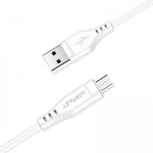Acefast USB Micro kabelis uz USB-A, Acefast C3-09 1.2m, 60W (balts)