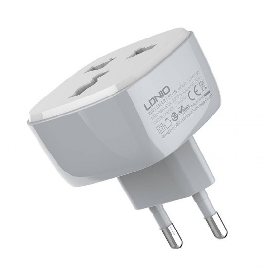 Ldnio SCW1050 Wi-Fi Smart Socket ЕС/США (белый)