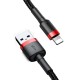 Baseus Cafule USB zibens kabelis 2.4A 1m (sarkans+melns)