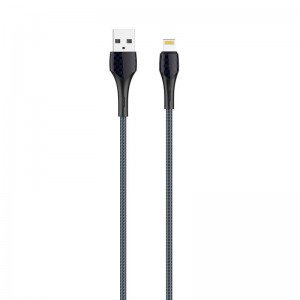 Ldnio LS521, 1 м USB - кабель Lightning (серо-синий)