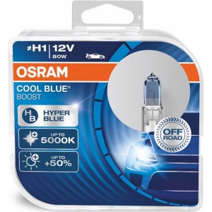 Галогенная лампа Osram H1 12V 80W P14,5s Cool Blue Boost 5500K / 2 шт