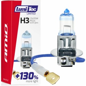 Amio Галогенная лампа H3 12 В 55 Вт LumiTec LIMITED +130%