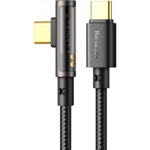 Mcdodo USB uz USB-C Prism 90 grādu kabelis Mcdodo CA-3401, 100W, 1.8m (melns)