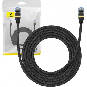 Сетевой кабель Baseus в оплетке cat.7 Baseus Ethernet RJ45, 10 Гбит/с, 3 м (черный)