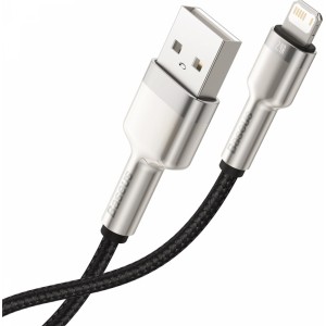 Baseus USB kabelis Lightning Baseus Cafule, 2.4A, 0,25m (melns)