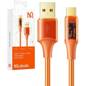 Mcdodo kabelis USB-C Mcdodo CA-3150, 6A, 1.8m (oranžs)