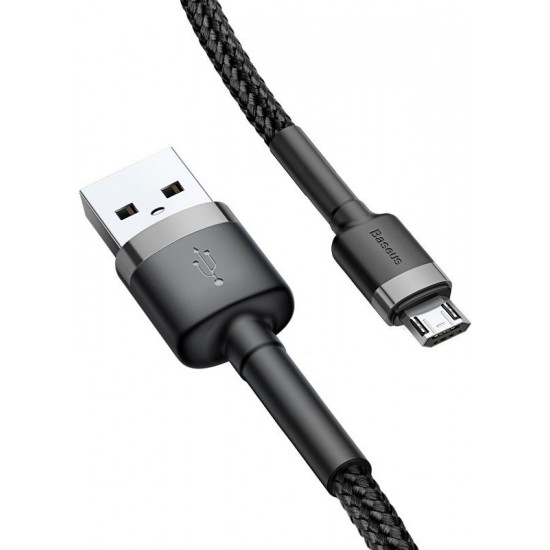 Кабель Baseus Cafule Micro USB 2,4 А 1 м (серый + черный)