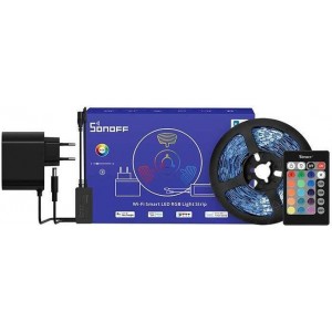 Sonoff L2 Lite Viedās Mājas Bluetooth LED Gaismas lente 300lm RGB 5m ar Pulti & Uzlādes Adapteri Melna