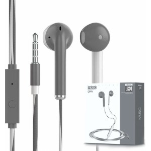 Alogy Wired In-Ear Headphones with 3.5mm Mini Jack Mic Gray & White