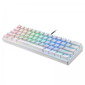 Motospeed Mehāniskā spēļu tastatūra Motospeed CK61 RGB (balta)