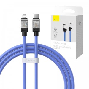 Baseus ātrās uzlādes kabelis Baseus USB-C uz Coolplay Series 1m, 20W (violets)